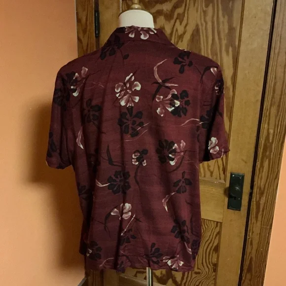 Vtg 90s Red Floral Shirt - Picture 12 of 12